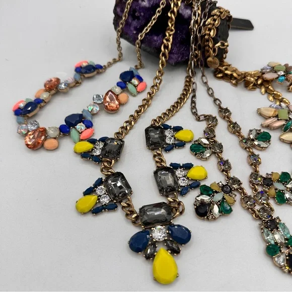 Glam elegant bundle JCrew necklaces lining 4 - Picture 3 of 16